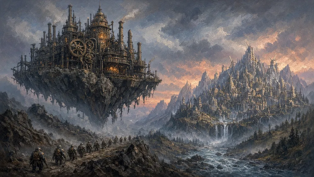 Original fantasy illustration for Ak’Anon and Meldrath the Malignant