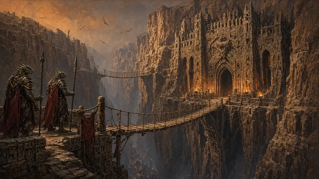 Original fantasy illustration for Chardok & the Sarnak