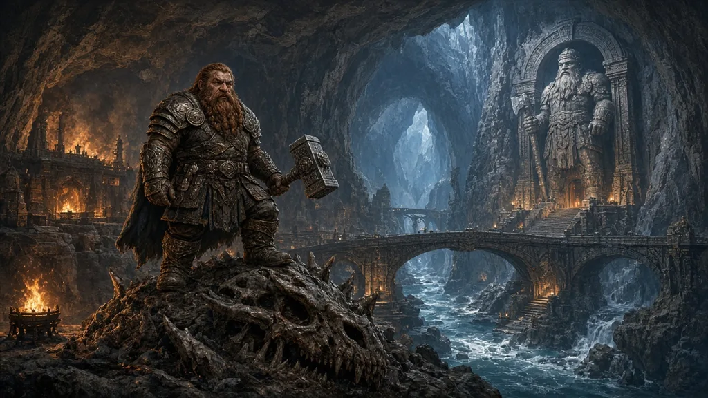 Original fantasy illustration for Kaladim and the Stormhammers
