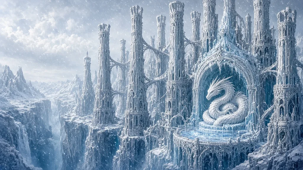 Original fantasy illustration for Skyshrine and Lord Yelinak